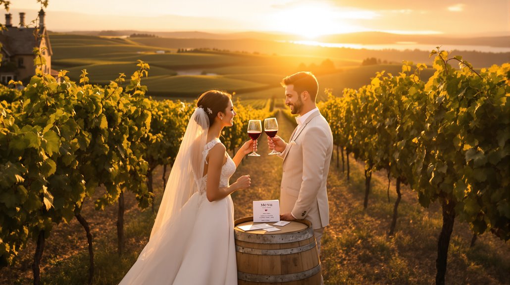 9 Vineyard Wedding Venues That Display Wine Minimums and Per-Guest Costs
