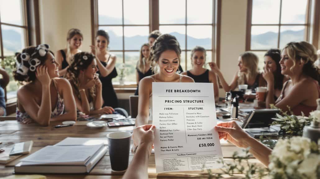 bridal hair and makeup costs