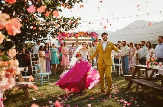 budget friendly colorful wedding