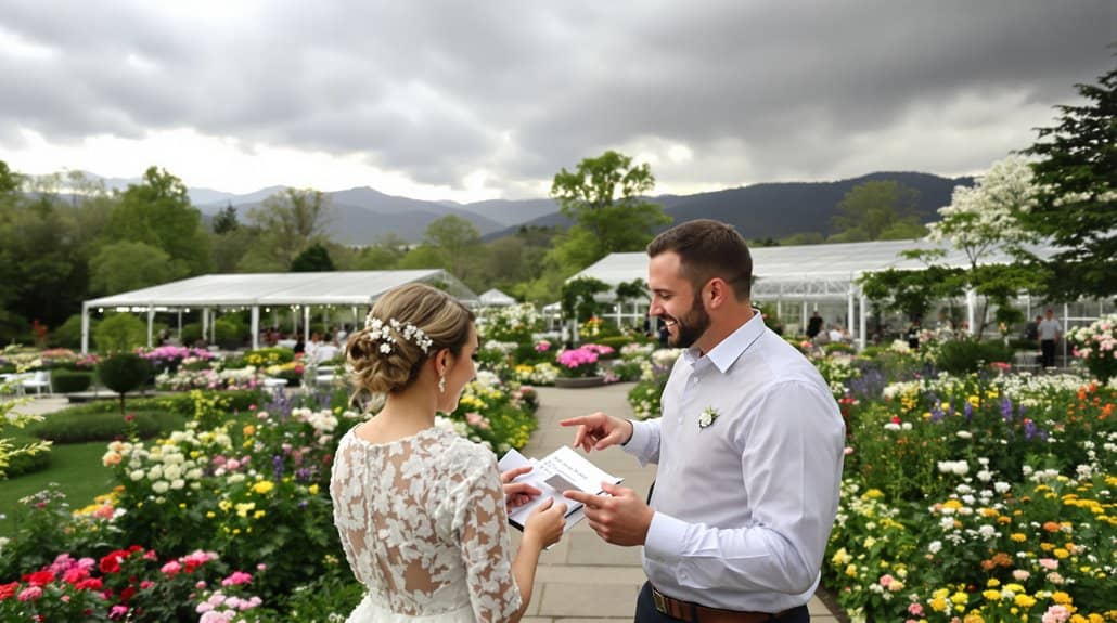 spring wedding weather plans