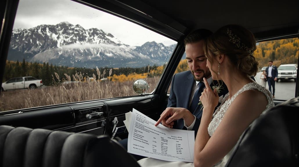 transparent wedding transportation pricing