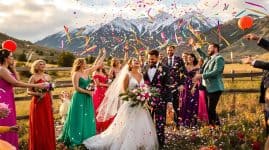 vibrant multi color wedding inspirations