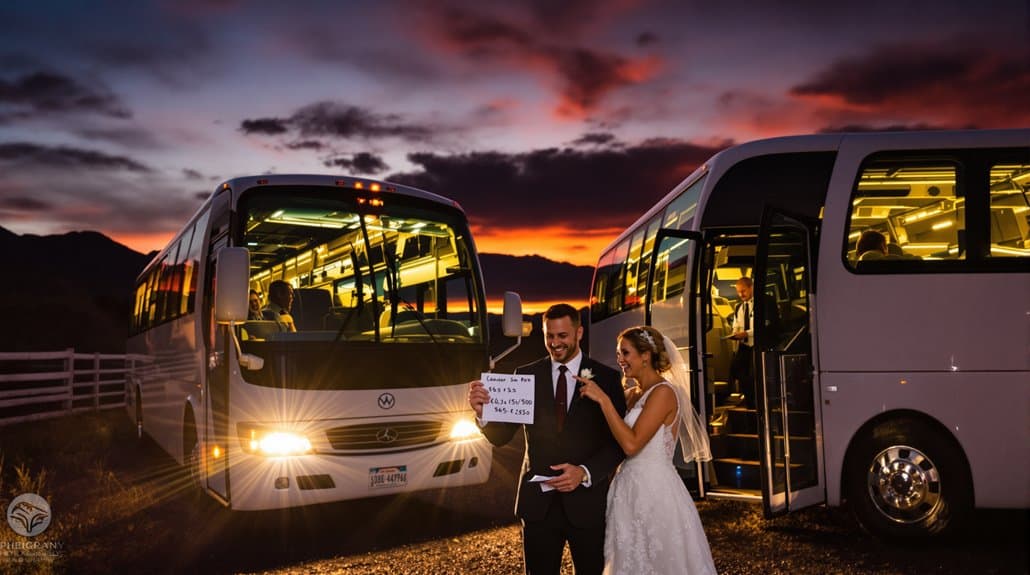 wedding shuttle bus pricing
